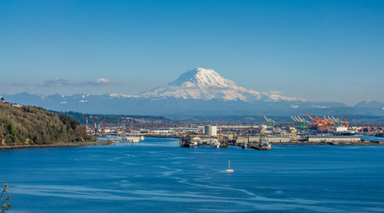 Wall Mural - Harbor And Mountain 5