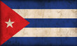 Cuban flag on grunge background