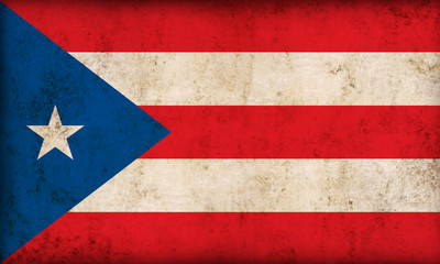 Puerto Rico flag on grunge background