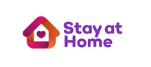 Stay At Home Vector Sign - Coronavirus Prevention Method. Stay Home Club. Corona Virus Quarantine Illustration. Self Isolation Concept. Home Icon. Vector 10 Eps