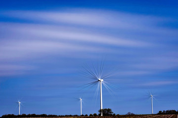 wind turbine in the wind