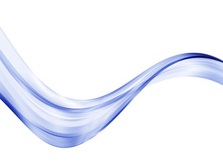 Canvas Print - Abstract blue wave flow. Design element for a website, cover, flyer, presentation, or banner.