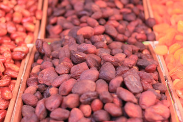 dried fruit in a market