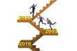 © Elnur - Businessman climbing stairs on yearly basis