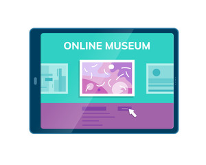 Online museum mobile app. Virtual art exhibition