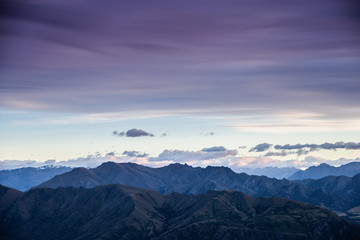 Wall Mural - Mountain landscape at sunrise. Mountains at sunrise. Early morning dawn mountain landscape.