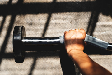 Wall Mural - Barbell weight lifting