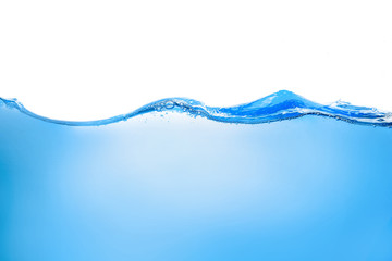  Blue water wave with bubbles for background
