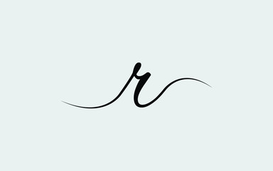 Wall Mural - r Lowercase Letter Cursive Icon or Logo design, Vector Template