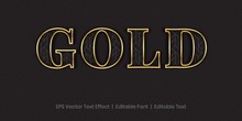 Editable Vector Text Effect In Dark Golden Elegant Luxury Style 