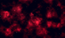 Space Background Fantastic Outer View With Realistic Bright Stars And Cluster Of Gas Clouds. Universe With Nebulae, Galaxies And Star Clusters. Infinite Cosmic Open Spaces. Vector Illustration