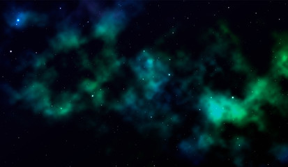 Wall Mural - space background fantastic outer view with realistic bright stars and cluster of gas clouds. univers