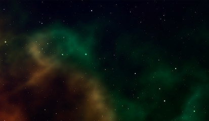 Wall Mural - space background fantastic outer view with realistic bright stars and cluster of gas clouds. univers