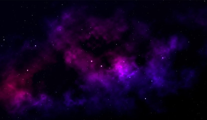 Wall Mural - space background fantastic outer view with realistic bright stars and cluster of gas clouds. univers