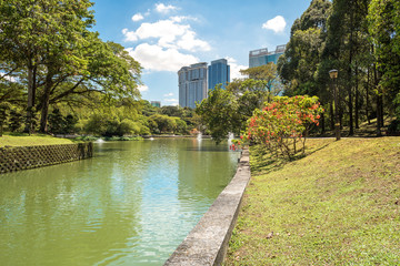 Wall Mural - High-rise buildings at the Kuala Lumpur Sentral area seen from the Perdana Botanical Gardens, the former Lake Gardens of the city