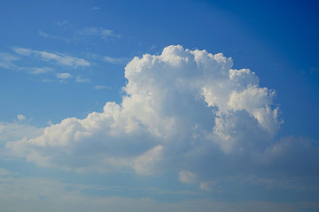 The vast blue sky and clouds sky