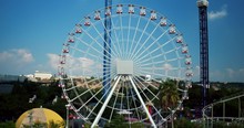 Ferris Wheel In Luna Park Not Working During The Coronavirus Outbreak In Israel.-aerial Shot