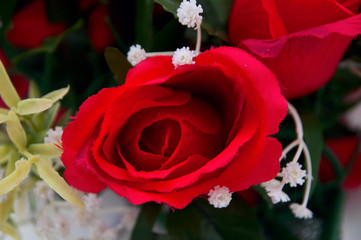 composition of a bouquet of flowers