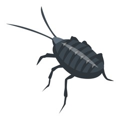 Sticker - Biology cockroach icon. Isometric of biology cockroach vector icon for web design isolated on white background