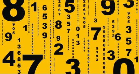 Sticker - Creative and modern background with numbers.	