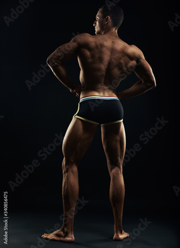 Silhouette of a strong fighter Fototapete