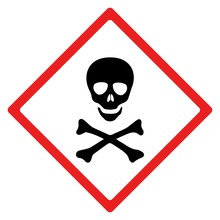 Acute Toxic Hazard Sign Or Symbol.  Vector Design Isolated On White Background.  Latest Hazard Signs Collection. GHS Hazard Sign.