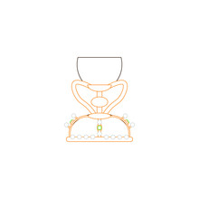 Chalice Of The Holy Grail Of Valencia, Relic Of Christianity, Illustration For Web And Mobile Design.