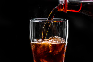 Fizzy cola drink macro shot