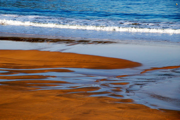 Low tide in a beach