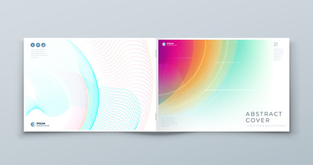 Wall Mural - horizontal liquid abstract cover background design. landscape fluid dynamic element for modern broch