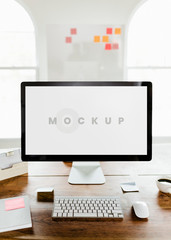 blank computer screen mockup