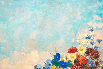 Wall Mural - classic floral design space
