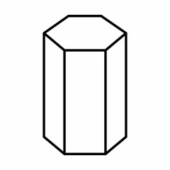 Wall Mural - Hexagonal prism icon
