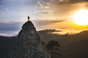 Canvas Print - People in the mountains