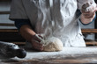 © Victor Prieto/ADDICTIVE STOCK - Unrecognizable person kneading dough with flour on table while working in bakery