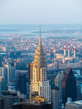 Architectural Landmark Chrysler Building, An Art Deco–style Skyscraper Located In Manhattan, New York City, United States Of America.