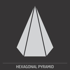 Wall Mural - Hexagonal pyramid icon