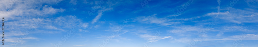Blue sky background with clouds - obrazy, fototapety, plakaty 