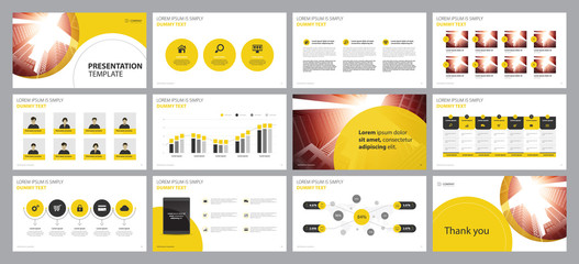 Wall Mural - business presentation backgrounds design template and page layout design for brochure ,book , magazine, annual report and company profile , with info graphic elements graph design concept