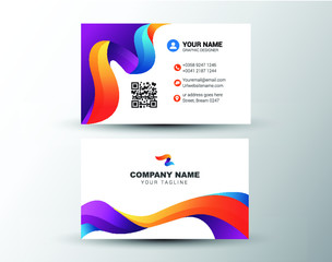 Wall Mural - Modern and Professional Business Card Template Designs. With a combination of elegant shapes