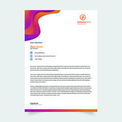 modern abstract creative business letterhead design template