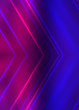 © Laura Сrazy - Abstract dark background with blue and pink neon glow. Neon light lines, waves.