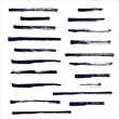 © FuHonra - Vector set of calligraphic design elements for design. collection of brush strokes.