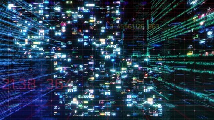 Technology Interface Computer Circuit Data Digital Screen Background Loop