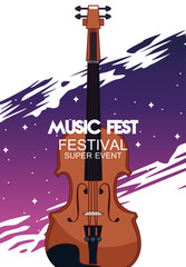 Poster - music fest poster with fiddle