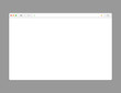 © nichosi - Web browser mockup in light modern flat design. Website page of computer with green lock and favorites icon. Isolated internet template of browser. Vector EPS 10