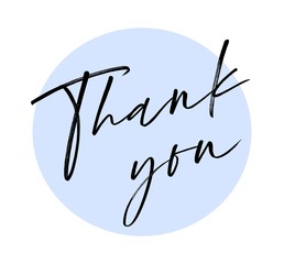 Wall Mural - Thank You Card.  Hand Written Lettering for Title, Heading, Photo Overlay, Wedding Invitation, Thank You Message. 