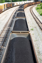 Train Carts Full Of Coal.