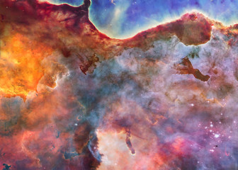 Wall Mural - star forming region somewhere in deep space in bright colours. science fiction wallpaper. elements o