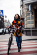 © Yakobchuk Olena - Responsible citizen crossing the street in correct place stock photo